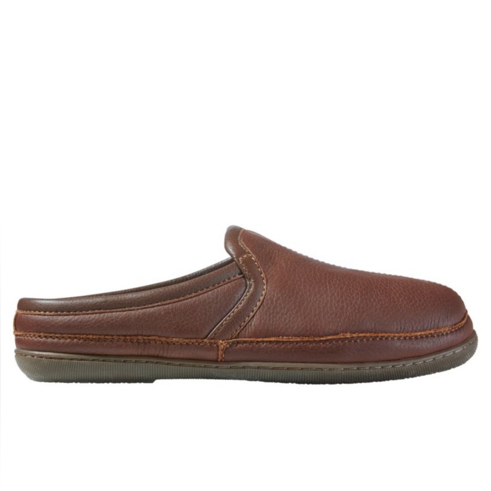 L.L.Bean Men's Elkhide Slipper Scuffs, size 13